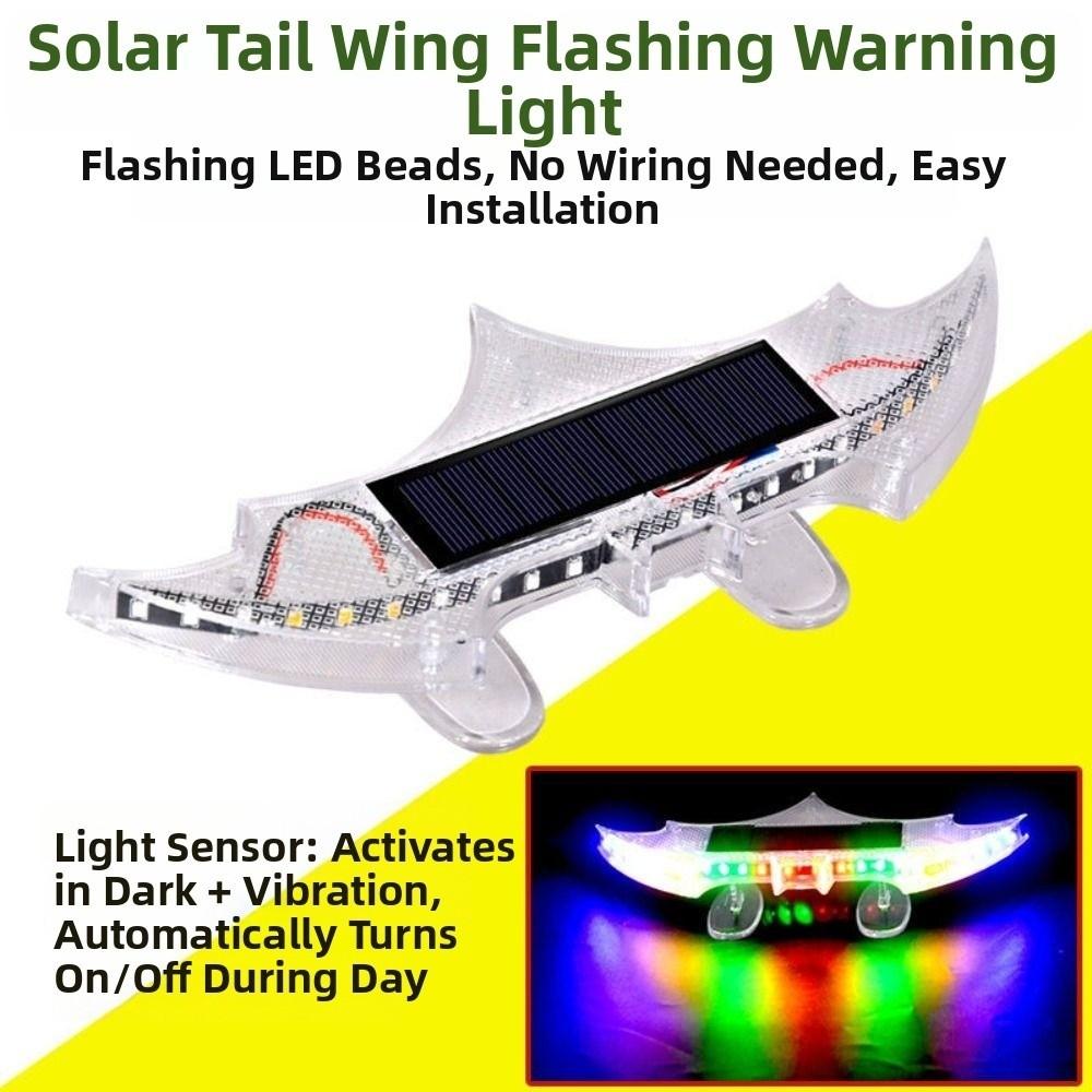 Creative Solar Car Tail Light Safety Vehicle Signal Lights Flashing Warning Light Universal