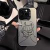 Камень Ножницы Бумага Персонализированный Чехол для Телефона iPhone 16 15 14 13 12 11 Pro Max 16E Лазерное Покрытие Ударопрочный Жесткий Чехол