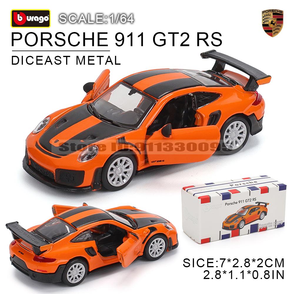 Ббураго 1:64 Модель автомобиля Porsche 911 Gt2 Turbo S Коллекция Детский Рождественский Подарок Игрушки Для Мальчиков Ferrari Lamborghini Benz Volkswagen
