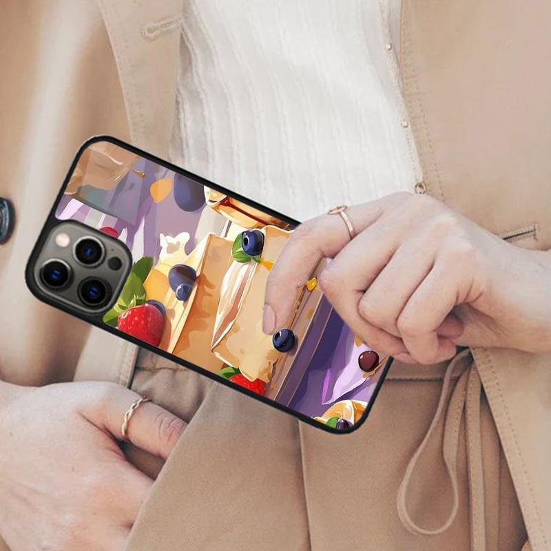 Роскошный Чизкейк Десерт Магнитный Чехол для Телефона для APPLE iPhone 17 Air 16 14 13 12 Pro Max 15 Plus Беспроводная Зарядка MagSafe Чехол