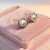 Серьги-пусеты с жемчугом из стерлингового серебра 999 пробы Beixi S999 - Французский стиль легкой роскоши