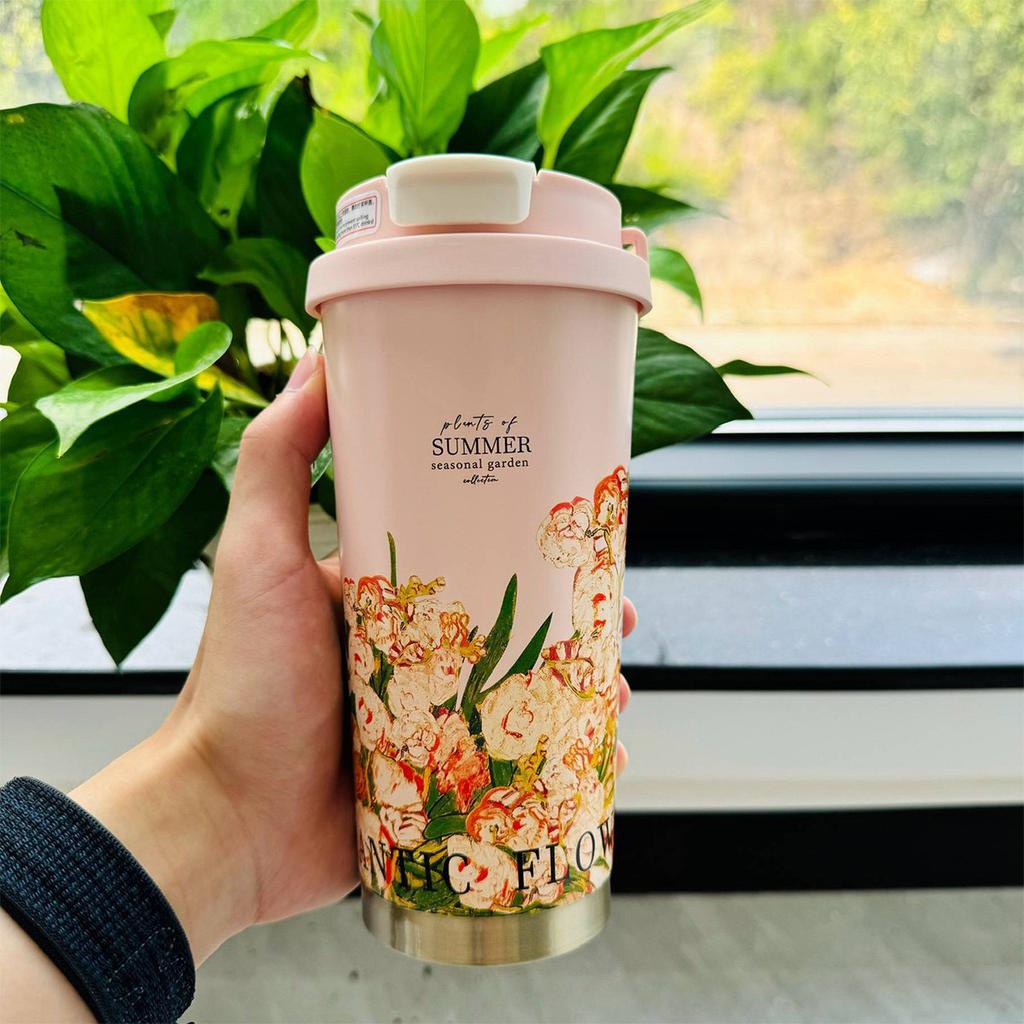 Insulated cup 316 stainless steel coffee cup for girls with large capacity and high appearance, accompanying water cup