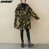 DIMANAF Женские пальто Новые большие размеры Зимние новые кашемировые куртки Пальто Парка с рождественским узором и принтом Дизайн Теплая флокированная верхняя одежда больших размеров