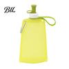 Cycling Water Bottle 500ML Collapsible Silicone Bottle, Portable Folding Drinking Bag, Bag Pouch with Lanyard for Outdoor Hiking Climbing Refillable