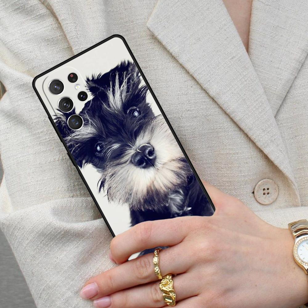 Miniature schnauzer puppy dog Cell Phone Case for Samsung Galaxy S26 Ultra S25 S24 S23 S22 S21 S20 Note10 Cover