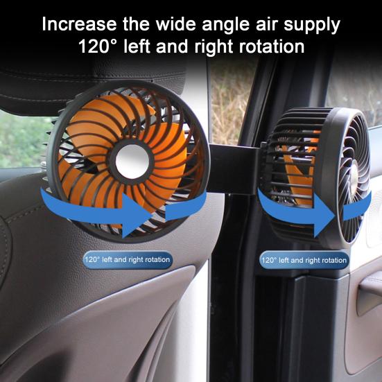Вентилятор на заднее сиденье, удобный 3-лопастной светильник, звук, пассажирский портативный автомобиль, автоаксессуары
