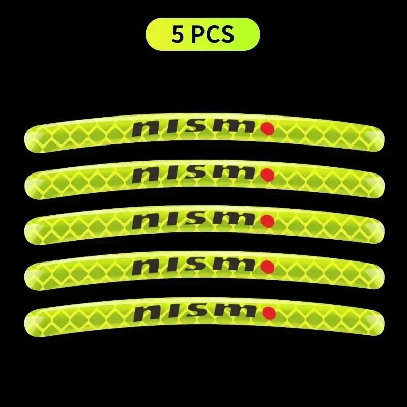 Светоотражающие наклейки на ступицу колеса для автомобиля, велосипеда, мотоцикла. Для Nissan Nismo Note Armada Pulsar Pathfinder X-Trail Qashqai. Автоаксессуары