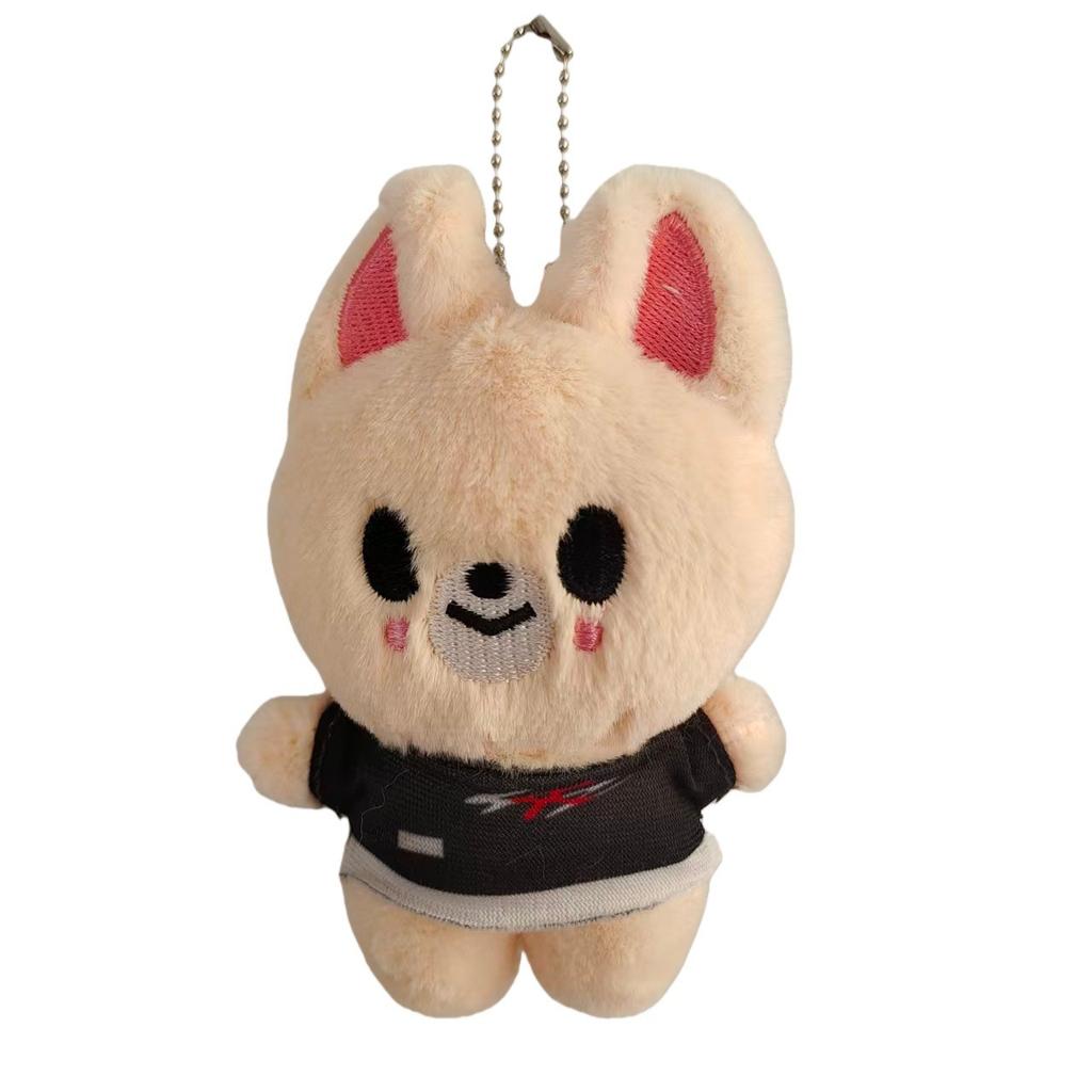 8 Pcs Cute Cartoon Plush Doll Keychains Mini Stuffed Animal Pendant Charms For Kids Bag Decor Gift