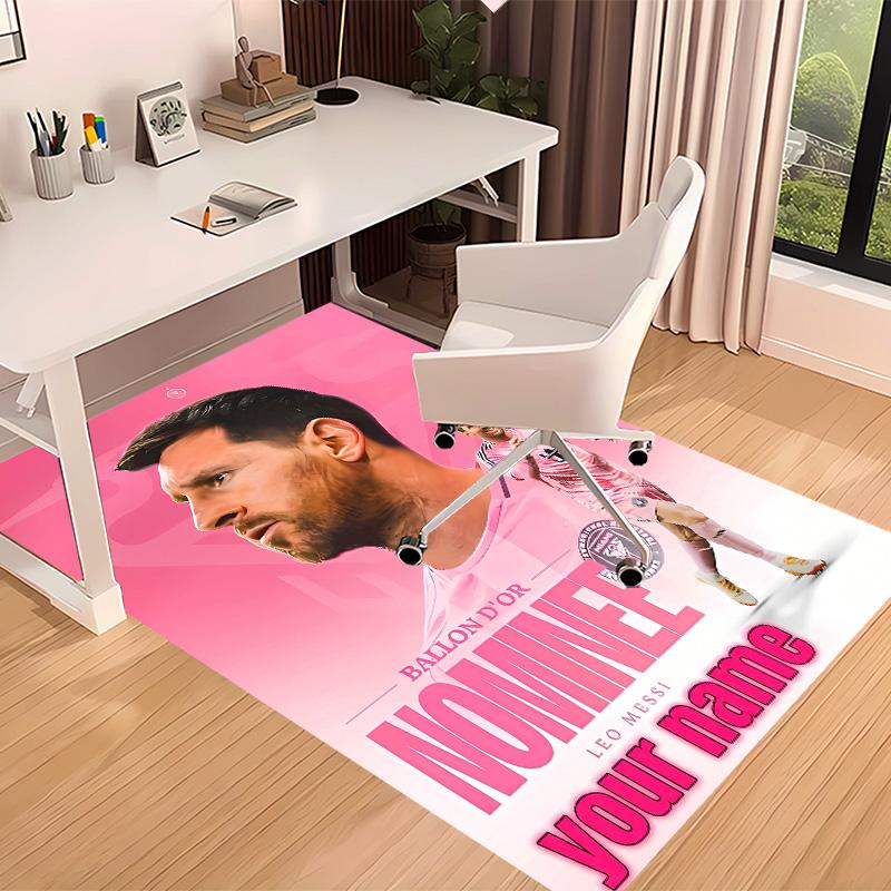 Custom personalization Inter Miami Messi Print Area Rug - Soft, Washable Non-Slip Indoor Mat,Living Room,Home&Office Decorative Rug
