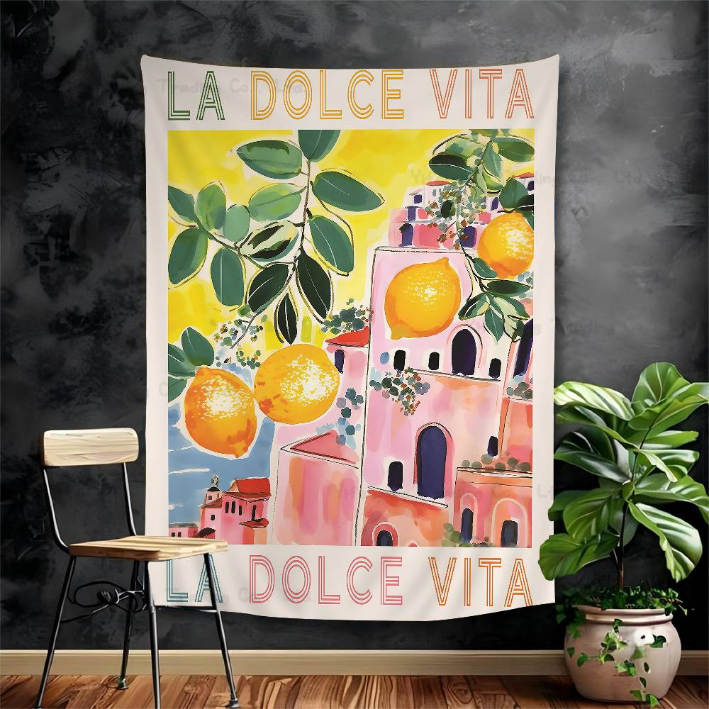 La Dolce Vita Лимонный Подвесной Богемный Гобелен Индийский Будда Настенное Украшение Колдовство Богемный Хиппи Дешевый Хиппи Настенный Подвес