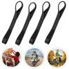Set of 4 20*2.5cm Tie-Down Straps, Soft Loops, for Cargo Securing, Packaging, Bicycles, Motorcycles, Anti-Tip, Multi-Purpose Tools, Transport, Black