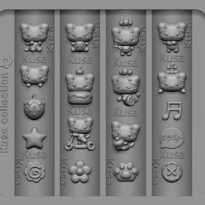 3D рельефные силиконовые формы для нейл-арта, дизайн с мультяшным животным, кошкой, DIY украшения для ногтей, прозрачный шаблон для маникюра