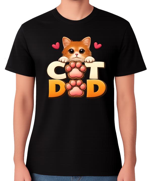Cat Dad T-Shirt Cute Kitten Graphic Funny Cat Lover Gift Unisex Tee