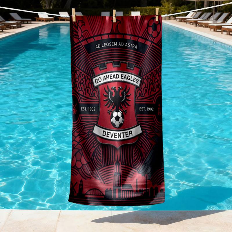 Go Ahead Eagles Print Beach Towel Design, Soft, Lightweight. for Home Bathroom, Spa, Pool, Yoga, Surfing, Camping, Gift for Family, Friend