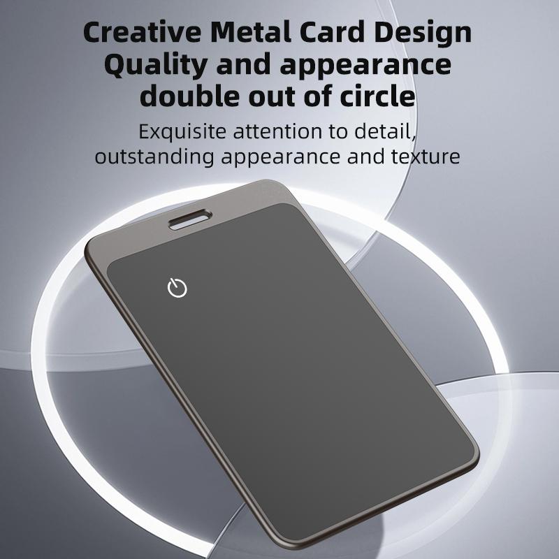 Smart Anti-Lost Tag Portable GPS Tracker Card Finder Wallet Keys Pocket Locator for IOS and Android with Tempered Glass Mirror