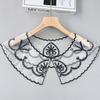 Eugen Yarn Retro Embroidery Fake Collar Versatile Collar Flower Clothing Hollow Decoration Small Shawl Lace Accessories