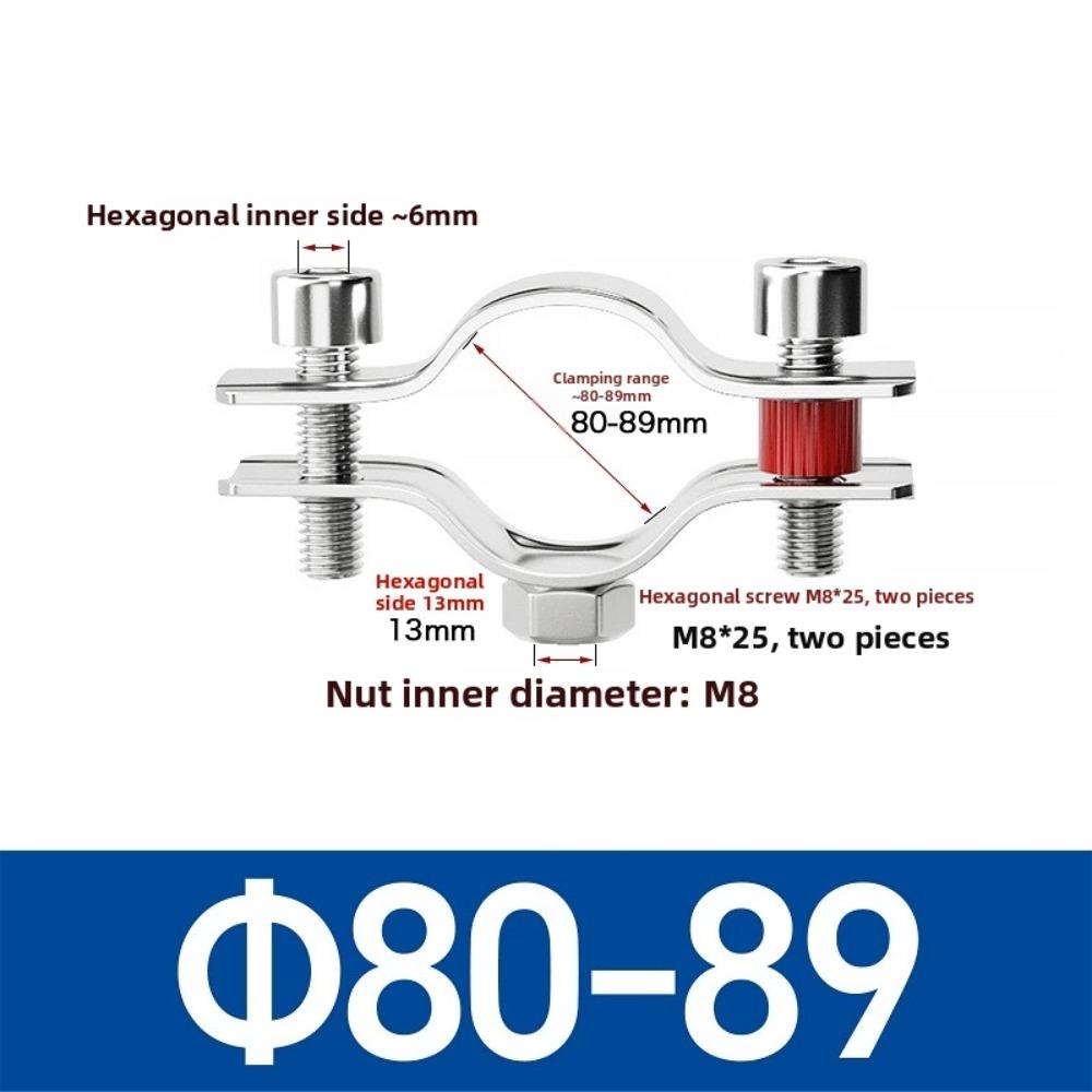 1Pcs 304 Stainless Steel Stainless Steel Pipe Bracket OD 8-325mm Pipe Clamp for Water Pipe