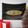 Denver Nuggets Logo on Black Background Pattern Wall Hanging Tapestry Decorative Tapestry Home Decor for Bedroom and Living Room