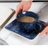 Европейский ретро рельефный керамический набор для латте-арта и послеобеденного чая с блюдцем