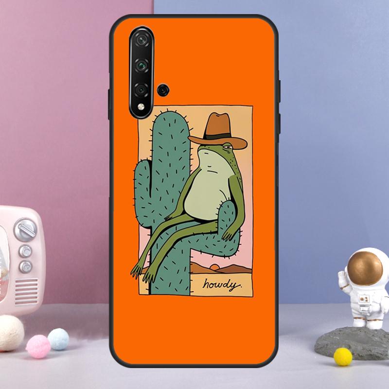 Милый Мультяшный Лягушонок Для Huawei Nova 11 Pro 9 10 SE Y60 Y70 Y90 Y61 Y91 Y73 Y72 12i 11i 8i P20 P40 P30 Lite Чехол