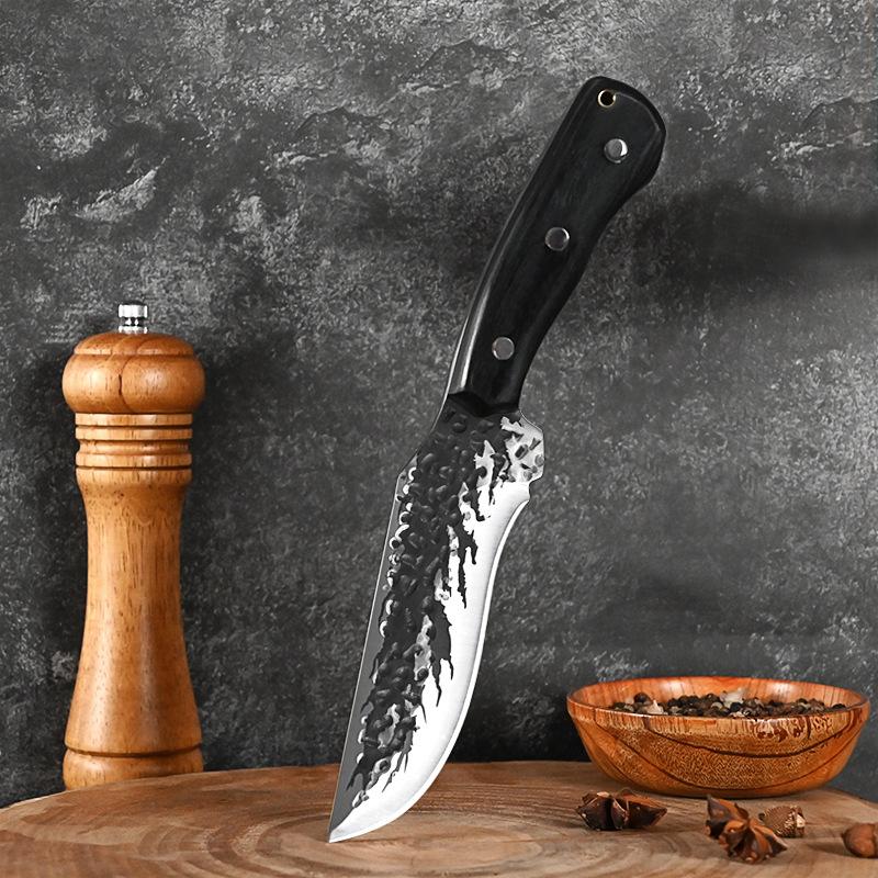 Кованый нож для обвалки, кухонные ножи шеф-повара ручной работы, универсальный нож с деревянной ручкой, нож для мяса