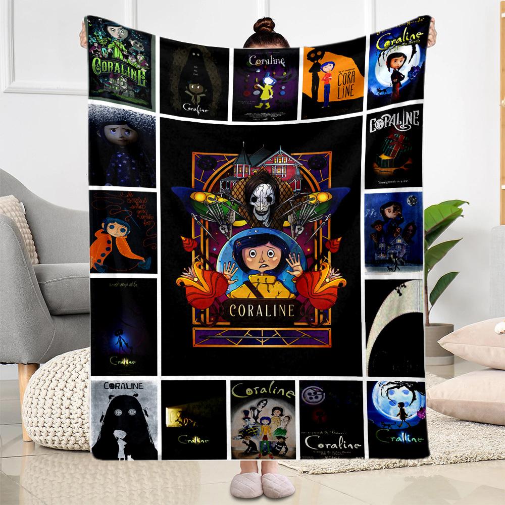 Coraline's Magical Adventure Blanket Ultra-Soft Suitable for Picnics Couch Bedding Four Seasons Multipurpose Warmthful Decor