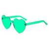 Love SUNGLASSES Sunglasses Rimless Heart-shaped One-piece Sunglasses Color Peach Heart One-piece Sunglasses