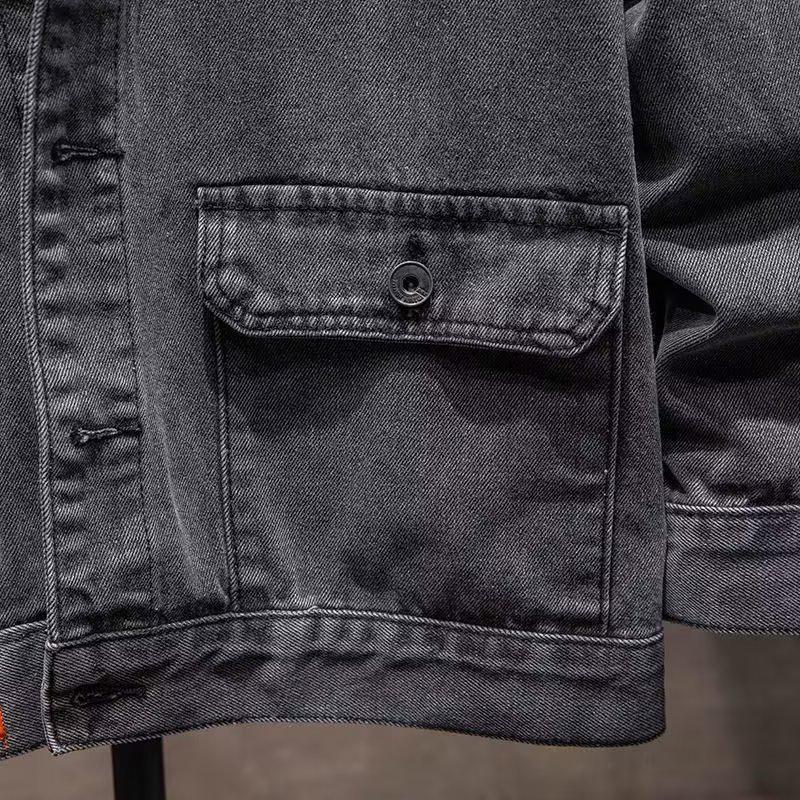 Мужская свободная джинсовая куртка - всесезонное, модное повседневное пальто