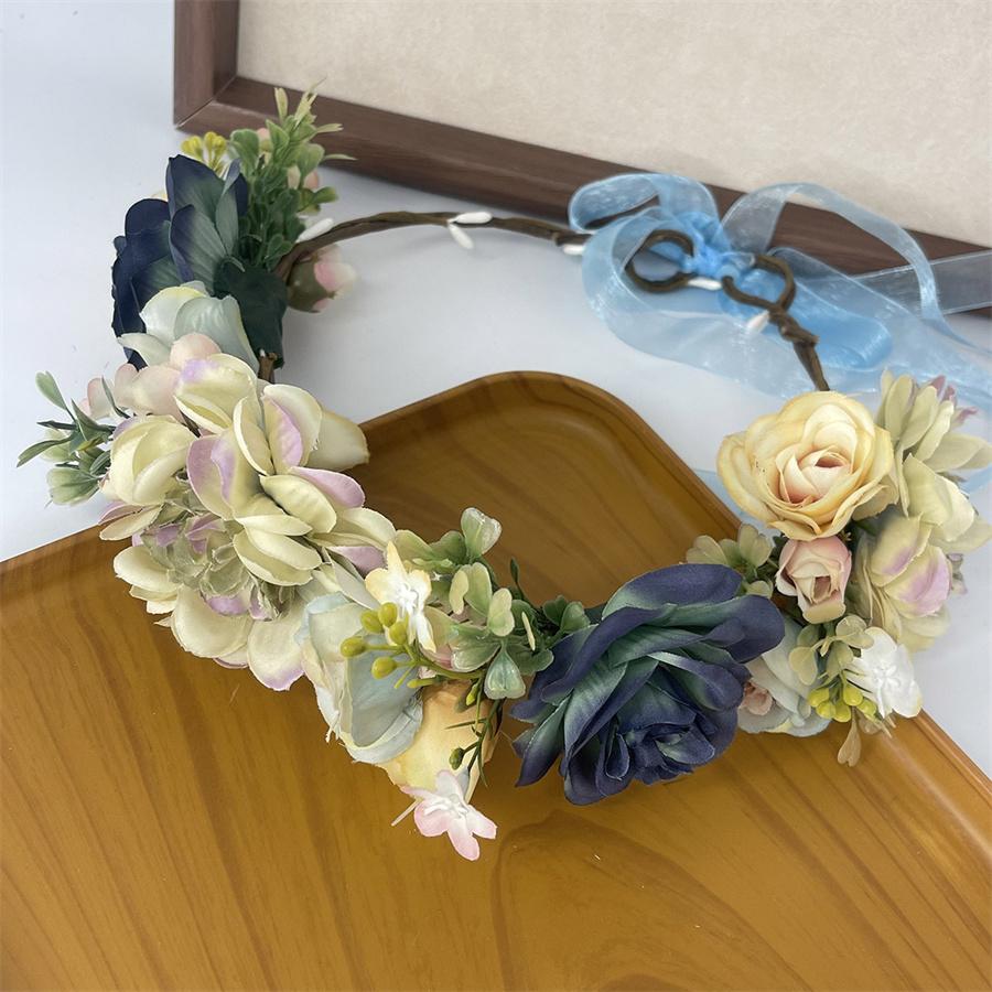 New Fashion Women's Flower Crown Girl Flower Headband Headdress Bohemian Festival Wedding Hair Garland Photo Props Headdress