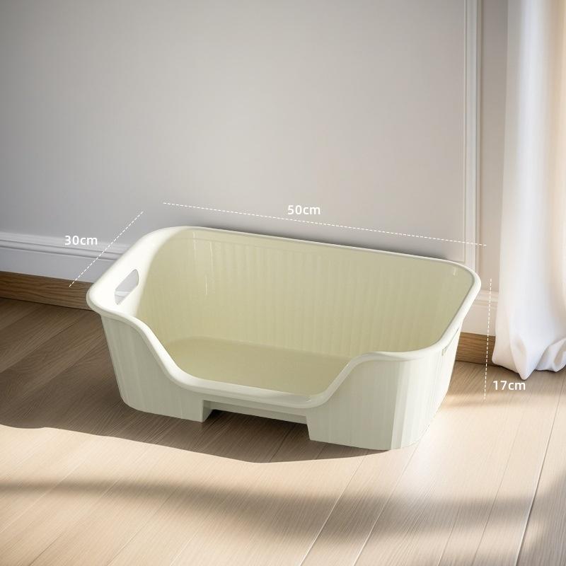 Простой полузакрытый лоток для кошачьего туалета большой вместимости с защитой от брызг и увеличенной высотой, уборочный таз, товары для питомцев