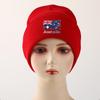 Flag of Australia Print Knitted Cap Beanie, Patriotic Woman Cap Candy Color Stretchy Simple Bobble Hat Knit Hat Beanie