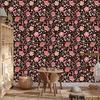 Wallpaper Beautiful flowers rust, red and burgundy for the living room and bedroom 50x1000