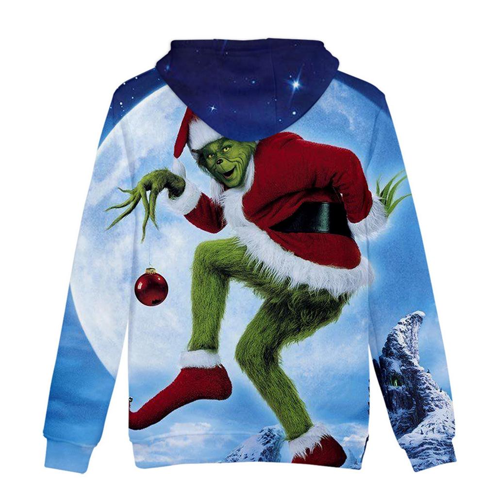 Рождественская толстовка с капюшоном с 3D принтом для женщин/мужчин, повседневная одежда с капюшоном, повседневные толстовки