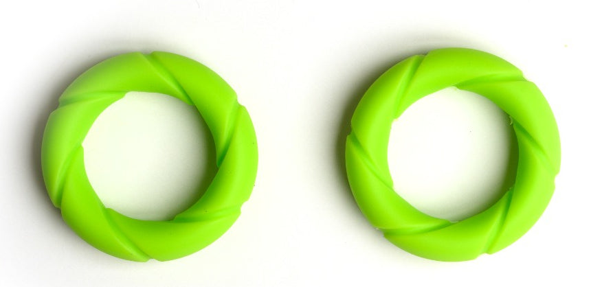 Lot de 2 Cokrings Ready Rings Verts - Sport Fucker - Cockrings Flexibles