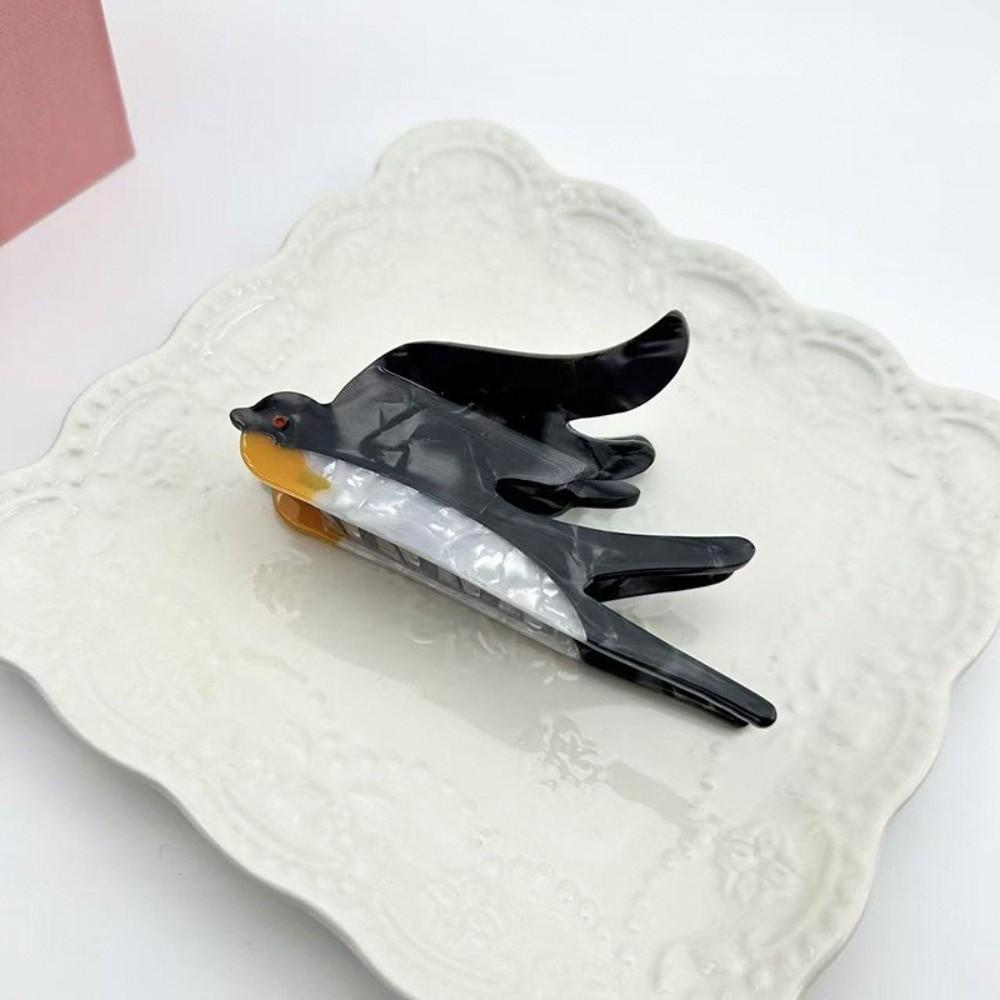 Parrot Bird Hair Clip Penguin Cartoon Animal Shark Clip Cute Acetic Acid Hair Claw Female