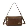 Xeie Thuk Crossbody Bag Unisex PU Leather Multi Compartment Daily Commute