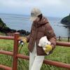 Down cotton-padded clothes women's new thickened short hooded cotton-padded clothes winter splicing fake two-piece cotton-padded jacket small coat