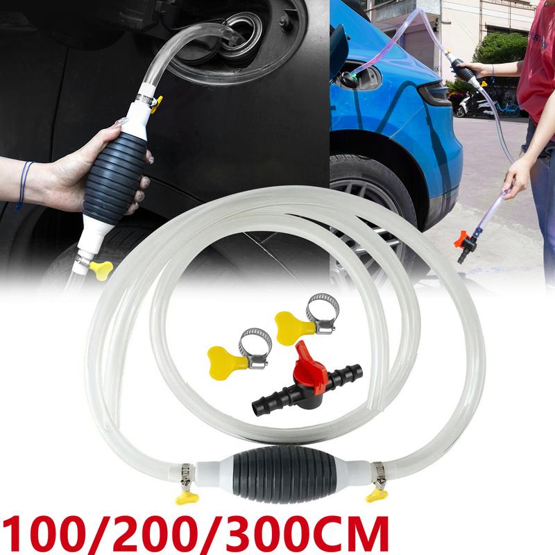 Multifunctional Petrol Pump for Liquid Vacuum Cleaner Hand Pump Transfer Fuel Pump Metal Hose Clamp Leakproof Oil Water Diesel