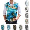 Men's Fashion Printed V-Neck Sleeveless Knitted Pullover