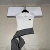 Вязаный жилет Miu Style 2026 Летний в полоску с завязками и приталенным силуэтом