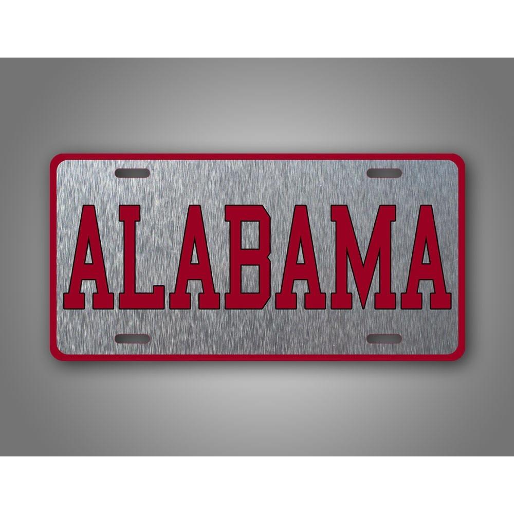 1 шт. Персонализированный номерной знак Alabama Crimson Tide BAMA NCAA Колледж Roll Tide AL Штат Автомобильный знак для фанатов Только декоративный