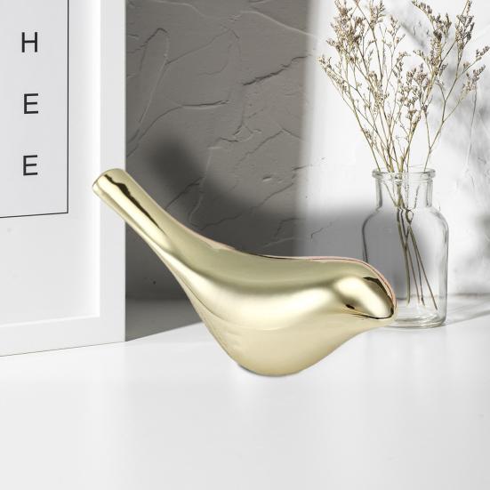 Золотая птица орнамент в скандинавском стиле изысканная статуя птицы элегантная металлическая скульптура птицы для украшения дома