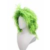 Флуоресцентный зеленый градиент пушистый маленький рулон пузырчатая поверхность синтетический парик |Хэллоуин гротескная тема кроссдрессинг забавный косвик