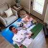 Soccer Player Action Floor Rug Office Rug Design for Living Rooms Dormitory Playrooms Outdoor Anti-slip Rug Office home decor Spiritual Gift