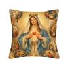 Virgin Mary Cherubs Rose Pillow Case  Comfy Pillow Cover Morden Cushion Cover For Sofa Home Decor