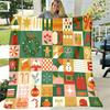 1pc Festive Flannel Throw Blanket Contemporary Style, Digital Print, Allseason Cozy Soft Polyester, Machine Washable, Versatile for Home, Sofa, Dorm, 
