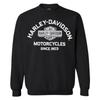 Мужская толстовка с длинным рукавом Harley-Davidson Черная Смесь полиэстера и хлопка