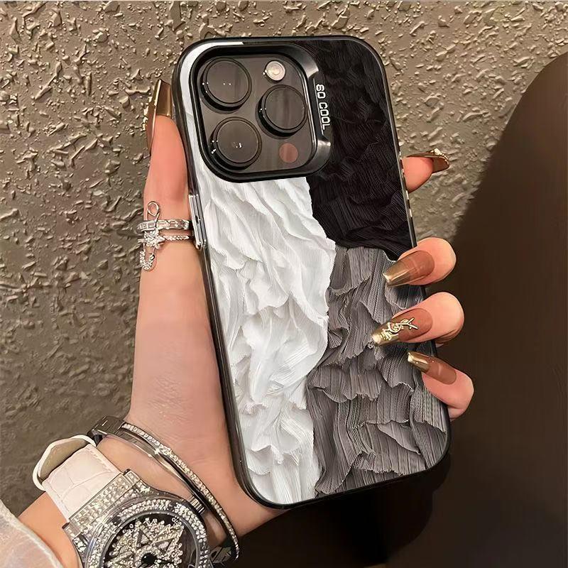 Трехцветный плиссированный чехол для iPhone 17: Стильный чехол для Apple 16 Pro Max, 15 Pro и 13/14, Популярный в Японии и Южной Корее
