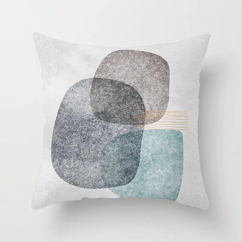 Подушка с геометрическим рисунком, современный простой печатный узор, чехол для диванной подушки, наволочка, домашнее вечерние автомобильное постельное белье