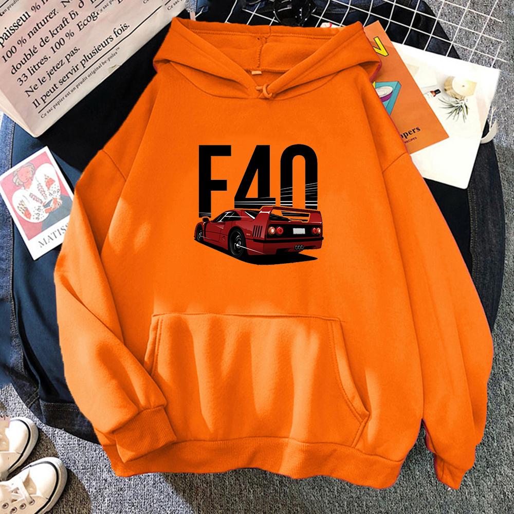Модные унисекс толстовки Initial D UnisexsWo Unisexs F40 с принтом автомобиля 2021 Унисекс повседневные толстовки свитшоты Унисекс цветная толстовка свитшот топы JDM одежда